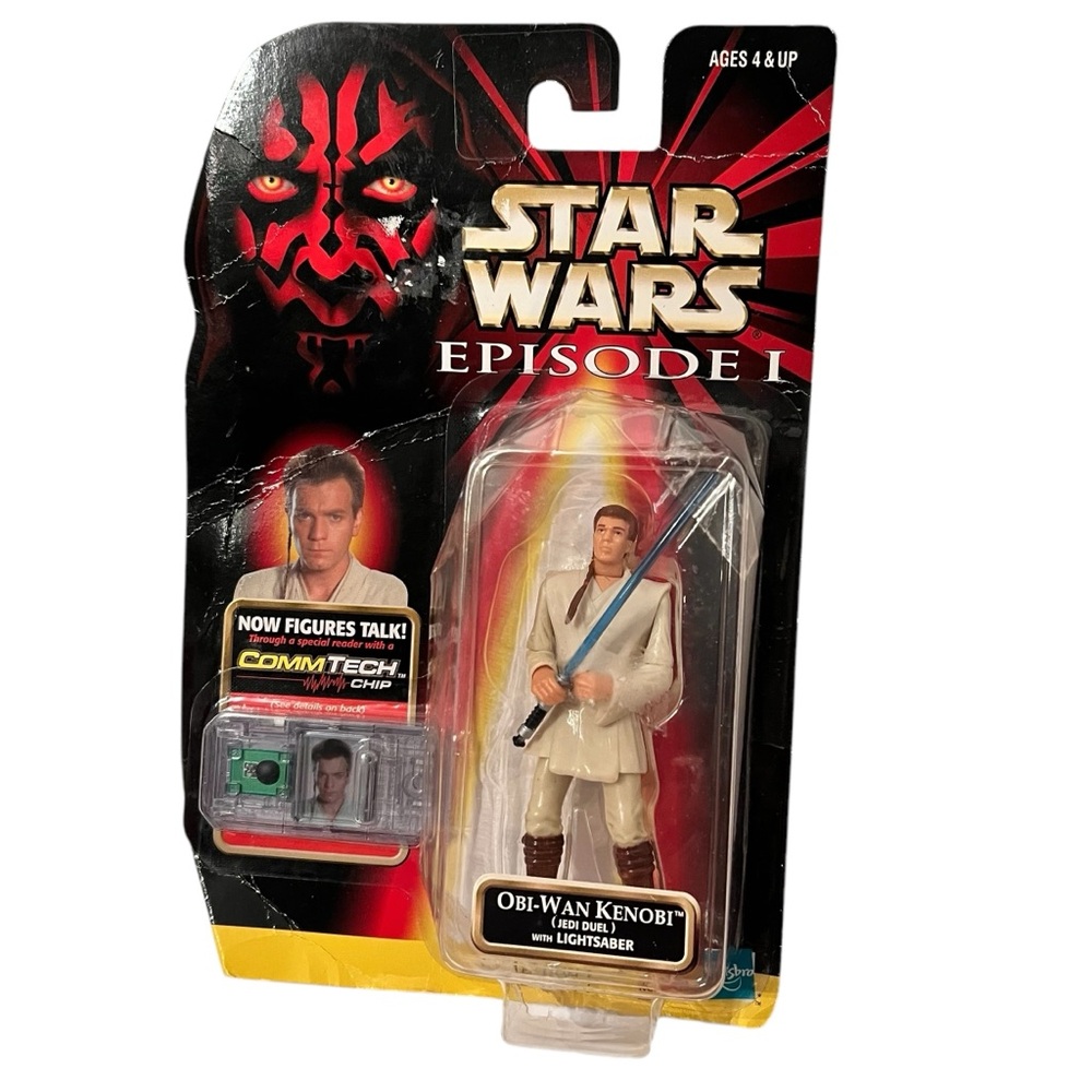 Star Wars Episode I Obi-Wan Kenobi with Lightsaber New in Package
